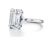 Emerald Cut Diamond Solitaire Engagement Ring