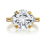 Round Three Stone Diamond Engagement Ring