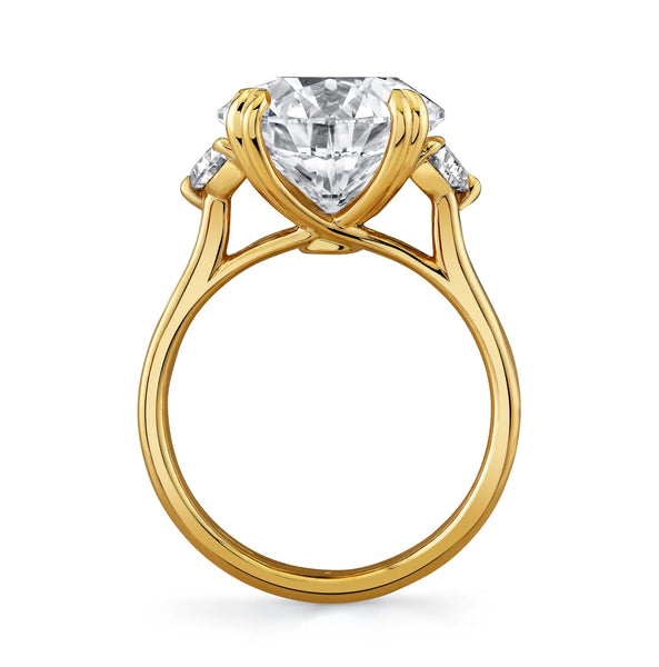 Round Three Stone Diamond Engagement Ring