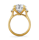 Round Three Stone Diamond Engagement Ring