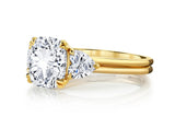 Cushion Three Stone Diamond Engagement Ring