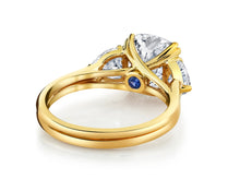 Cushion Three Stone Diamond Engagement Ring