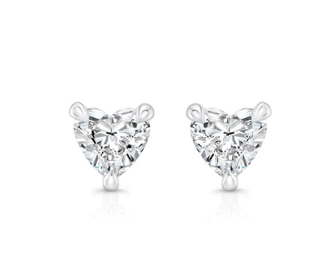 1.1 ct Heart Shape cut Lab Grown Diamond Stud Earrings