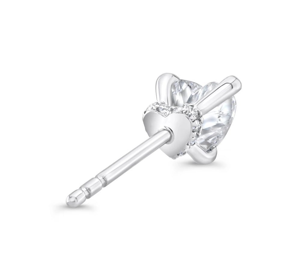 Heart Shape cut Lab Grown Diamond Stud Earrings