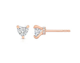 1.1 ct Heart Shape cut Lab Grown Diamond Stud Earrings