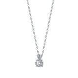 Round and Heart Shape Cut Lab Grown Diamond Pendant