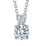 Round and Heart Shape Cut Lab Grown Diamond Pendant