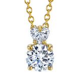 Round and Heart Shape Cut Lab Grown Diamond Pendant