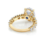 Hidden Halo Oval Cut, French Cut Pavé sides