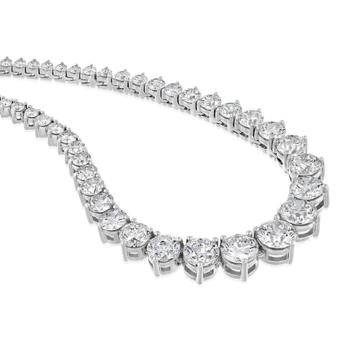 Riviera Diamonds Necklace 14K White Gold - EF VS2 8.3 CTW