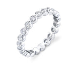 Round diamond bezel set wedding band