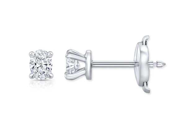 1.0 carat Oval Cut Lab Grown Diamond Stud Earrings