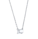 Emerald Cut Lab Grown Diamond Pendant