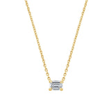 Emerald Cut Lab Grown Diamond Pendant