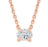 Oval Cut Lab Grown Diamond Pendant