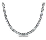 Riviera 4 prong Diamonds Necklace 14K White Gold - EF VS2 24.82 CTW