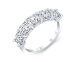 Five-stone asscher cut wedding band