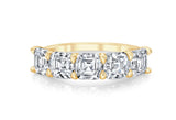 Five-stone asscher cut wedding band
