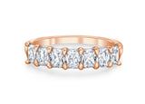 Classic seven stone radiant cut wedding band