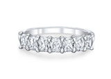 Classic seven stone radiant cut wedding band