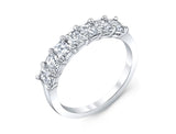 Classic seven stone radiant cut wedding band