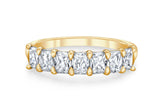 Classic seven stone radiant cut wedding band