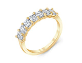 Classic seven stone radiant cut wedding band