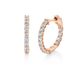 Lab Diamond 1.2 ct Inside Out Hoops Earrings