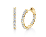Lab Diamond 1.2 ct Inside Out Hoops Earrings