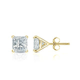 Princess Cut Lab Grown Diamond Stud Earrings 1.00 ct