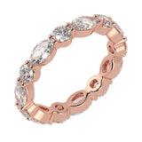 Eternity Ring with Round and Marquise Cut Diamonds