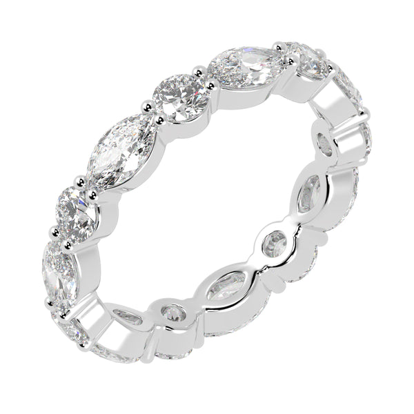 Eternity Ring with Round and Marquise Cut Diamonds