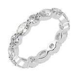 Eternity Ring with Round and Marquise Cut Diamonds