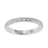 Single French Cut Pave diamond wedding band 2 mm +