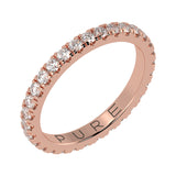 Single French Cut Pave diamond wedding band 2 mm +