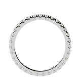 Single French Cut Pave diamond wedding band 2 mm +