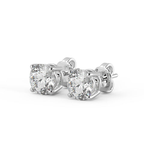 0.70 + carat VS1-VS2 E-F Ideal Cut Lab Grown Diamond Stud Earrings