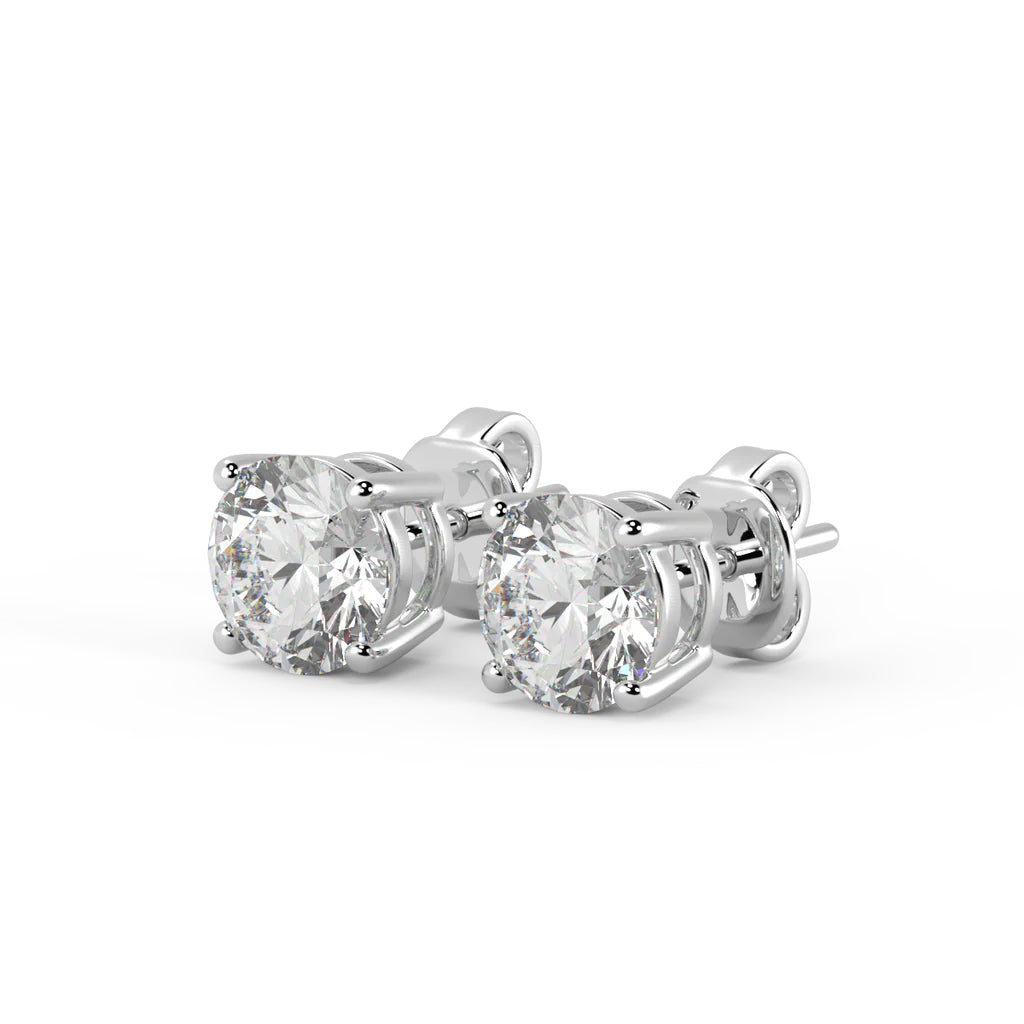 0.50 + carat Ideal Cut Lab Grown Diamond Stud Earrings
