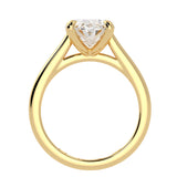 Cathedral Lines Oval Diamond Solitaire.