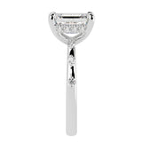 Emerald Cut Diamond Hidden Halo Unique Sides