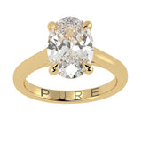 Cathedral Lines Oval Diamond Solitaire.