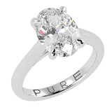 Cathedral Lines Oval Diamond Solitaire.