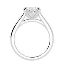 Cathedral Lines Oval Diamond Solitaire.