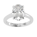 Cathedral Lines Oval Diamond Solitaire.