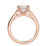 Cathedral Lines Oval Diamond Solitaire.