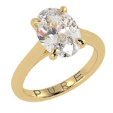 Cathedral Lines Oval Diamond Solitaire.