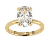 Solitaire Inspired Hidden Halo Oval Brilliant Cut