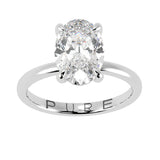 Solitaire Inspired Hidden Halo Oval Brilliant Cut