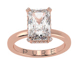 Radiant Cut Diamond Cut With Hidden Halo