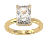 Radiant Cut Diamond Cut With Hidden Halo